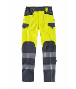 Pantalone alta visibilita e bande rifrangenti discontinue Workteam