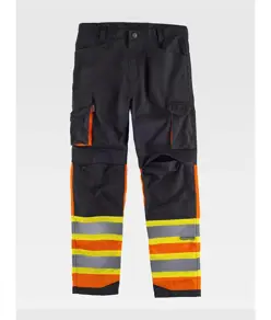 Pantalone bande rifrangenti protezione alle ginocchia Workteam