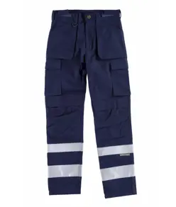 Pantalone bande rifrangenti triple cuciture protezione alle ginocchia Workteam