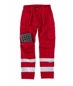 Pantalone bande rifrangenti triple cuciture protezione alle ginocchia Workteam