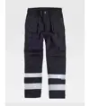 Pantalone bande rifrangenti triple cuciture protezione alle ginocchia Workteam