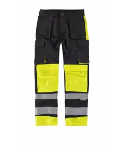 Pantalone bande rifrangenti triple cuciture protezione alle ginocchia Workteam