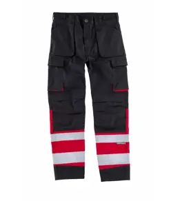 Pantalone bande rifrangenti triple cuciture protezione alle ginocchia Workteam