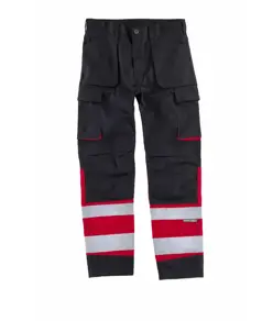 Pantalone bande rifrangenti triple cuciture protezione alle ginocchia Workteam