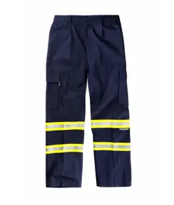 Pantalone da lavoro multitasche bande rifrangenti fluorescenti Workteam