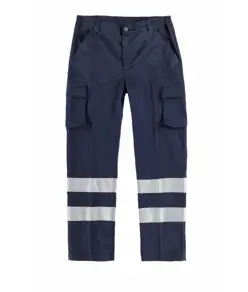 Pantalone da lavoro multitasche bande rifrangenti Workteam