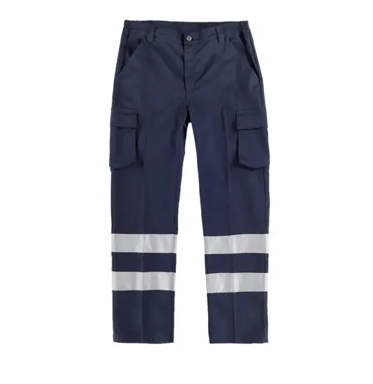 Pantalone da lavoro multitasche bande rifrangenti Workteam