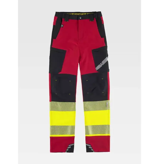 Pantalone da lavoro multitasche bande rifrangenti Workteam