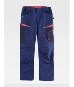 Pantalone da lavoro multitasche protezione alle ginocchia tessuto canvas Workteam