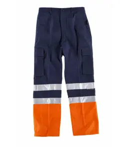 Pantalone multitasche alta visibilita e bande rifrangenti Workteam