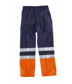 Pantalone multitasche alta visibilita e bande rifrangenti Workteam
