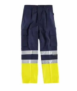Pantalone multitasche alta visibilita e bande rifrangenti Workteam