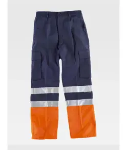 Pantalone multitasche alta visibilita e bande rifrangenti Workteam