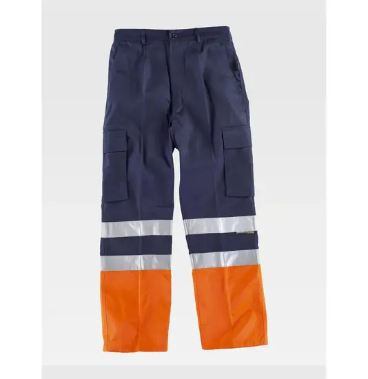 Pantalone multitasche alta visibilita e bande rifrangenti Workteam