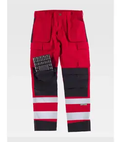 Pantalone multitasche bande rifrangenti Workteam
