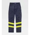 Pantalone slim fit con bande rifrangenti Workteam