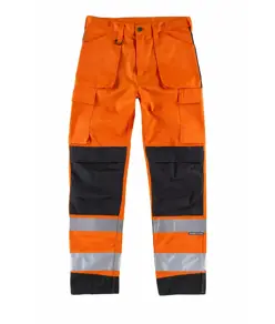 Pantalone triple cuciture protezione alle ginocchia alta visibilita classe 1 Workteam