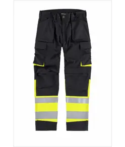 Pantalone triple cuciture protezione alle ginocchia alta visibilita classe 1 Workteam