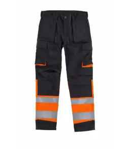Pantalone triple cuciture protezione alle ginocchia alta visibilita classe 1 Workteam