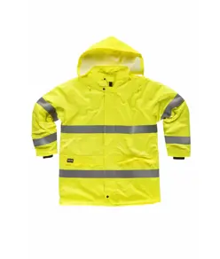 Parka imbottito alta visibilita e bande rifrangenti Workteam