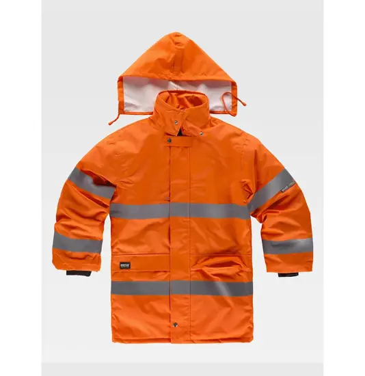 Parka imbottito alta visibilita e bande rifrangenti Workteam