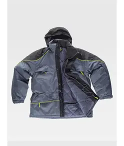 Parka imbottito cappuccio e zip intera Workteam