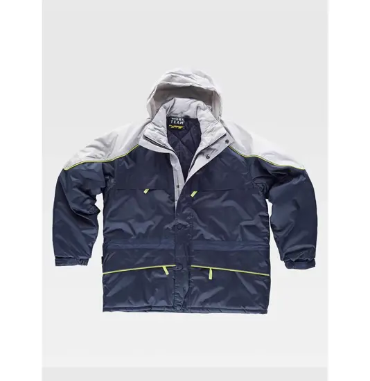 Parka imbottito cappuccio e zip intera Workteam
