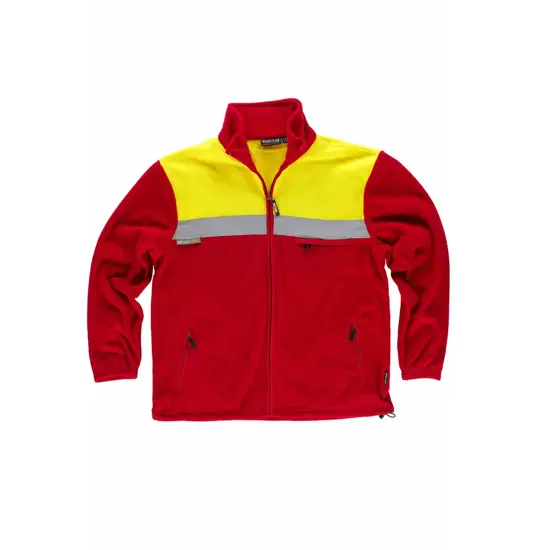 Pile alta visibilita zip intera Workteam