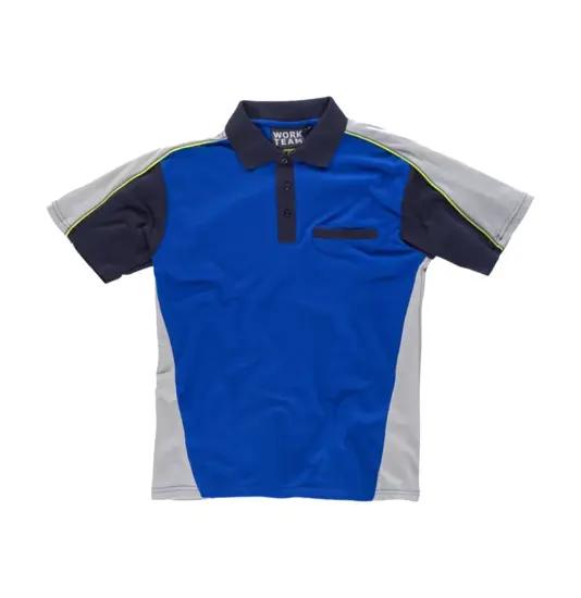 Polo combinata tre colori Workteam