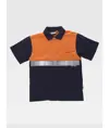 Polo manica corta alta visibilita e bande rifrangenti Workteam