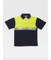Polo manica corta alta visibilita e bande rifrangenti Workteam