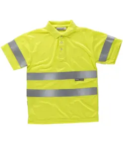 Polo manica corta alta visibilità Workteam