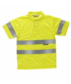 Polo manica corta alta visibilità Workteam