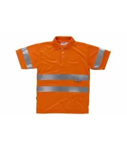 Polo manica corta alta visibilità Workteam