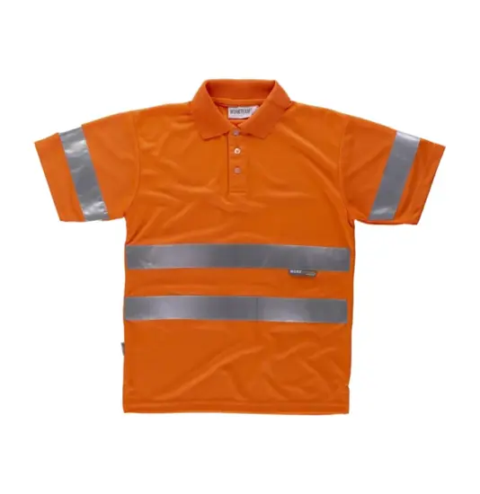 Polo manica corta alta visibilità Workteam