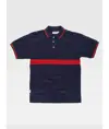 Polo manica corta con fascia colorata a contrasto Workteam