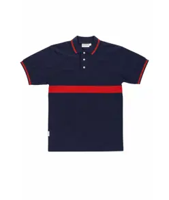 Polo manica corta con fascia colorata a contrasto Workteam