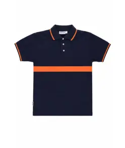 Polo manica corta con fascia colorata a contrasto Workteam