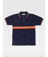 Polo manica corta con fascia colorata a contrasto Workteam
