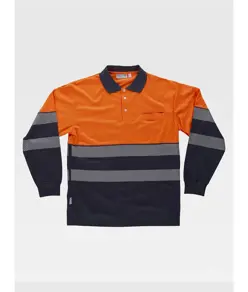 Polo manica lunga alta visibilita classe 1 Workteam