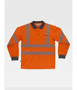 Polo manica lunga alta visibilita classe 2 Workteam