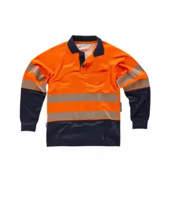 Polo manica lunga alta visibilita classe 2 Workteam