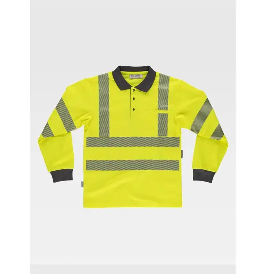 Polo manica lunga alta visibilita classe 2 Workteam