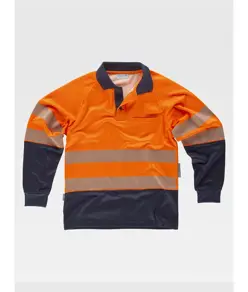 Polo manica lunga alta visibilita classe 2 Workteam