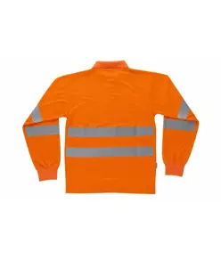 Polo manica lunga alta visibilità Workteam