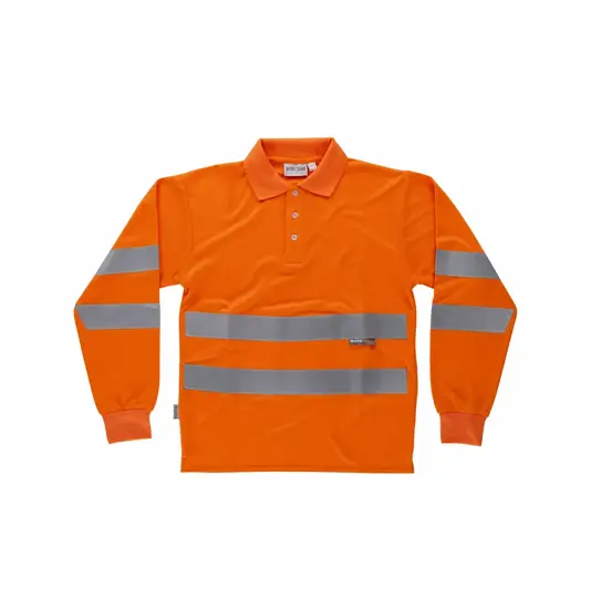 Polo manica lunga alta visibilità Workteam