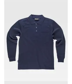 Polo manica lunga con taschino Workteam