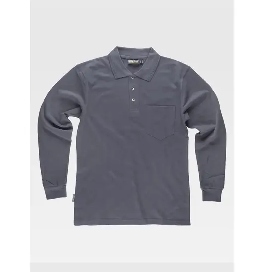 Polo manica lunga con taschino Workteam