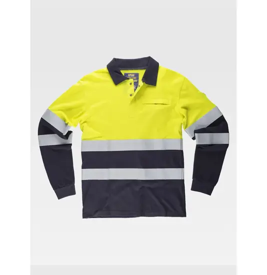 Polo manica lunga ignifugo antistatico alta visibilita classe 1 Workteam