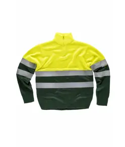 Pullover mezza zip alta visibilita classe 1 Workteam